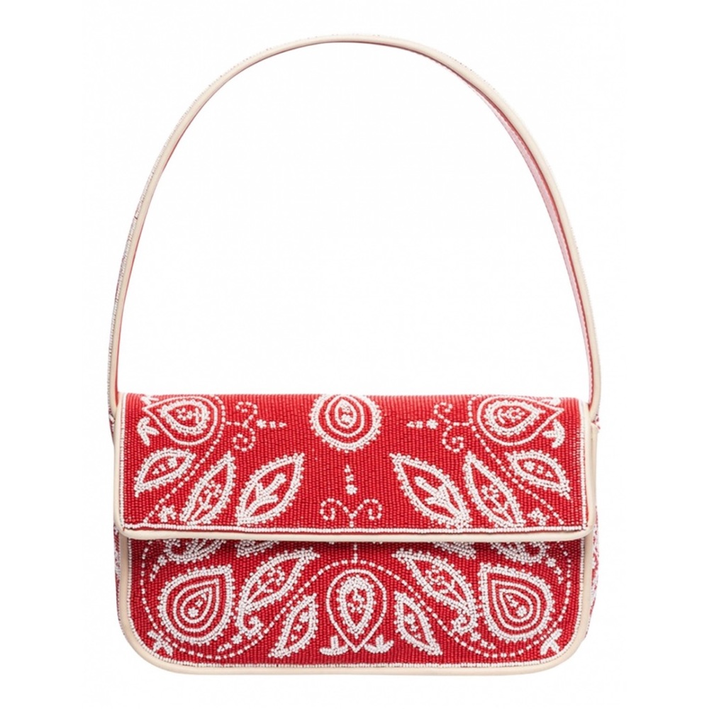 STAUD beaded paisley Tommy bag